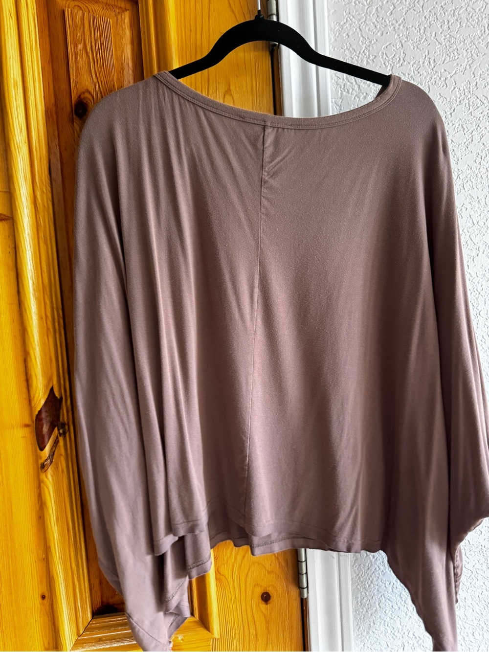 Relaxed Drop-Shoulder Tunic Top in Taupe